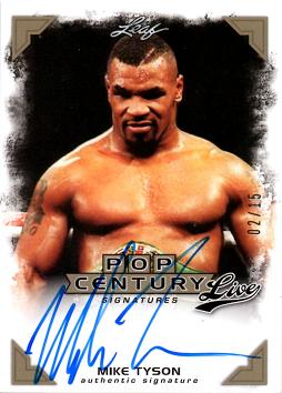 2014 Leaf Pop Century Signatures Mike Tyson Certified Autograph Card