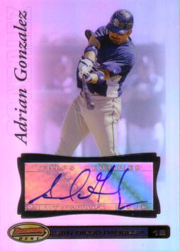 Adrian Gonzalez Authentic Autograph Card