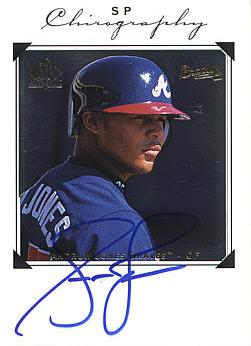 Autographed Shadowbox W/ Baseball Andruw Jones Atlanta 