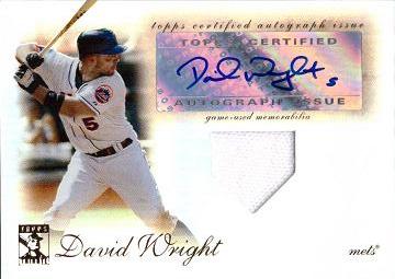  2009 Topps Tribute Relics Blue #TAR-DW3 David Wright Certified  Autograph Game Worn Mets Jersey Baseball Card - Only 75 made! :  Collectibles & Fine Art