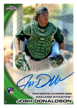 2010 Topps Chrome Refractor Josh Donaldson Autograph Baseball Rookie Card