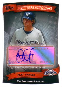 Mat Gamel Authentic Autograph Card