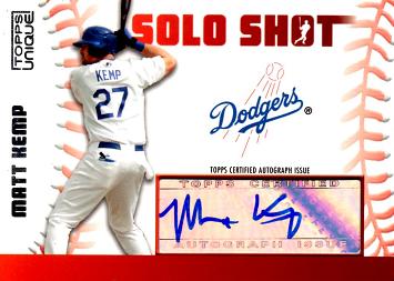 Matt Kemp Autograph Baseball Card