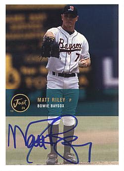 Matt Riley Autographed Baseball Card