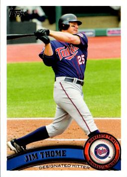 2011 Topps Jim Thome Twins Baseball Card