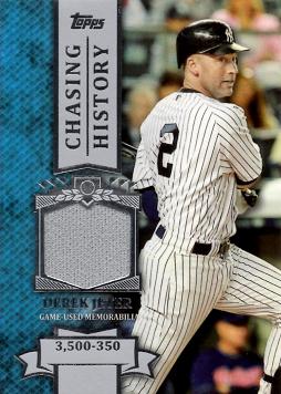 2013 Topps Chasing History Relics Derek Jeter Game Worn Jersey Baseball Card
