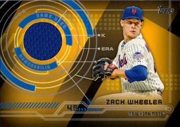 Zack Wheeler Game Worn Jersey Baseball Card