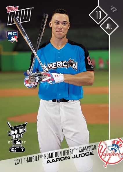 Aaron Judge Signed Game Used Alcs Base Topps Now 2017 Mlb Rookie