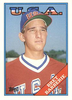 1988 Topps Traded Bret Barberie Rookie Card