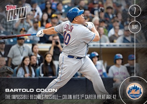 Bartolo Colon 2016 Topps Now Home Run Baseball Card
